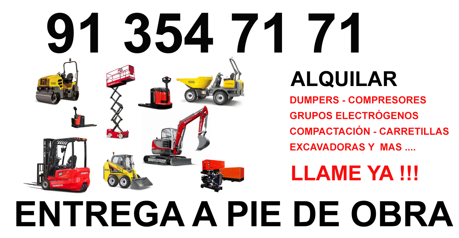 Maquina Maquinaria de alquiler en Madrid
