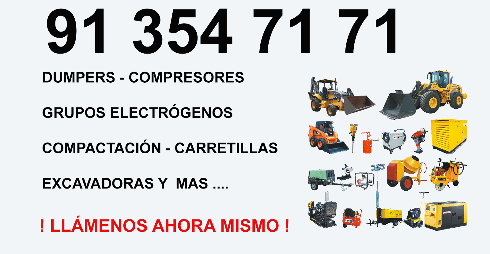 Maquina Maquinaria alquiler Usera