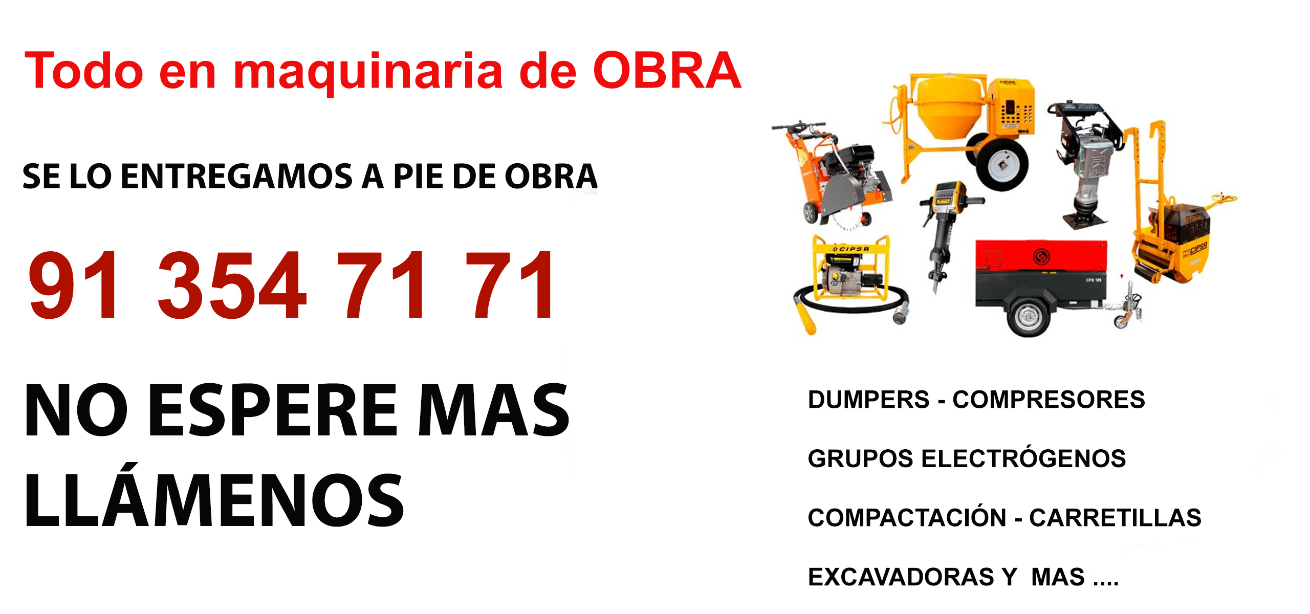 Alquiler Maquinaria  Usera