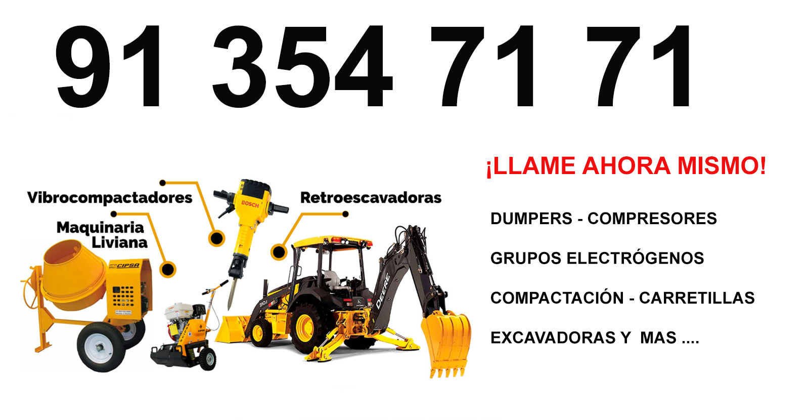 Maquinaria en Alquiler Usera